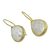 Vermeil quartz dangle earrings, 'Nature's Brilliance' - Clear Quartz and Gold Vermeil Earrings (image 2b) thumbail