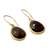 Vermeil smokey quartz dangle earrings, 'Nature's Brilliance' - 13.5 Cts Smokey Quartz and Vermeil Earrings (image 2b) thumbail