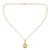 Vermeil sapphire pendant necklace, 'Om Ganesha' - Sapphire and Gold Vermeil Necklace (image 2a) thumbail