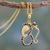 Vermeil sapphire pendant necklace, 'Ganesha's Om' - Sapphire and Gold Vermeil Necklace thumbail