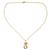 Vermeil sapphire pendant necklace, 'Ganesha's Om' - Sapphire and Gold Vermeil Necklace (image 2a) thumbail