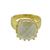 Vermeil prasiolite single stone ring, 'Spell of Compassion' - Hand Crafted Rose Quartz and Gold Vermeil Ring (image 2a) thumbail