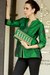 Embellished clutch, 'Golden Bouquet' - Indian Embellished Clutch Bag in Gold and Green (image 2d) thumbail