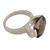 Smoky quartz cocktail ring, 'Mumbai Mist' - 3.5 Carat Smoky Quartz Silver Ring with Cubic Zirconia (image 2b) thumbail