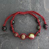 Agate Shambhala-style bracelet,