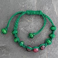 Agate Shambhala-style bracelet,