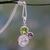 Rose quartz, peridot and amethyst pendant necklace, 'Enchanting Trio' - Rose Quartz Amethyst and Peridot Pendant Necklace thumbail