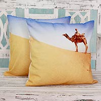 Cotton cushion covers Rajasthan Horizon pair India