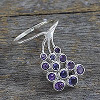 Amethyst and iolite cocktail ring,