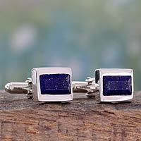 Lapis lazuli cufflinks,