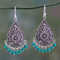 Turquoise dangle earrings,