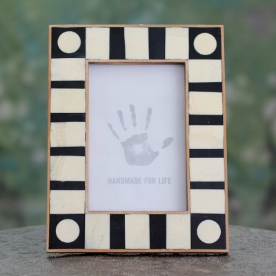 Buffalo horn photo frame, Memories (4x6)
