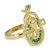 Gold vermeil emerald cocktail ring, 'Serene Deity' - Emerald Ganesha Ring Handcrafted in 18k Gold Vermeil (image 2b) thumbail