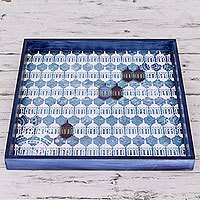 Decoupage wood tray,