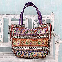 Embroidered shoulder bag Paisley Flair India