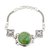 Cultured pearl pendant bracelet, 'India Meadows' - Artisan Crafted Silver Bracelet with Pearl and Turquoise (image 2a) thumbail