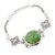 Cultured pearl pendant bracelet, 'India Meadows' - Artisan Crafted Silver Bracelet with Pearl and Turquoise (image 2b) thumbail