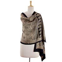 100% silk Bagh shawl,