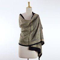100% silk Bagh shawl,