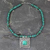Turquoise pendant necklace,