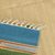 Wool area rug, 'Sky of India' - Blue Border Handwoven Wool Dhurrie Area Rug (image 2b) thumbail