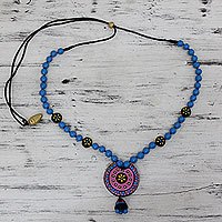 Terracotta beaded necklace,