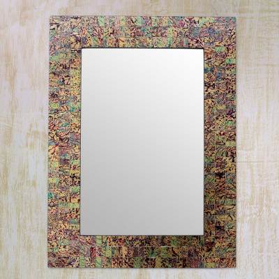 Glass mosaic wall mirror, Happiness