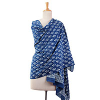 Cotton shawl Indigo Rajasthan India