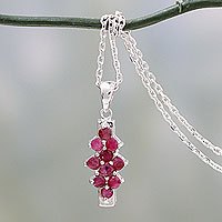 Ruby pendant necklace,