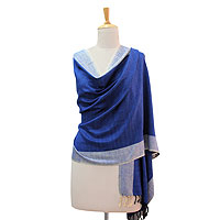 Silk shawl India Sapphire India