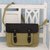 Leather accent cotton messenger bag, 'Casual in Khaki' - Khaki Canvas Messenger Bag with Black Leather Trim (image 2) thumbail