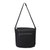 Leather accent cotton messenger bag, 'Black Pockets Aplenty' - Black Leather and Canvas Messenger Bag with 8 Pockets (image 2b) thumbail