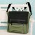 Leather accent cotton messenger bag, 'Green Pockets Aplenty' - India Green Leather and Canvas Messenger Bag with 8 Pockets thumbail