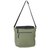 Leather accent cotton messenger bag, 'Green Pockets Aplenty' - India Green Leather and Canvas Messenger Bag with 8 Pockets (image 2b) thumbail