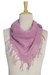 Cotton blend scarf, 'Mauve Fantasy' - Glistening Pink Cotton Scarf Woven By Hand in India thumbail