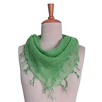 Cotton blend scarf,