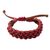 Braided cord bracelet, 'Delhi Braid' - Pink and Brown Waxed Cotton Cord Braided Bracelet thumbail