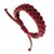 Braided cord bracelet, 'Delhi Braid' - Pink and Brown Waxed Cotton Cord Braided Bracelet (image 2b) thumbail