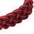 Braided cord bracelet, 'Delhi Braid' - Pink and Brown Waxed Cotton Cord Braided Bracelet (image 2c) thumbail