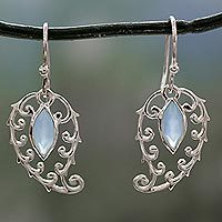 Chalcedony dangle earrings,