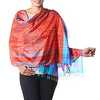 Varanasi silk shawl Colors of Banaras India
