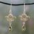 Peridot dangle earrings, 'Tart and Sweet' - Sterling Silver 925 and Peridot Dangle Style Earrings thumbail