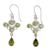 Peridot dangle earrings, 'Tart and Sweet' - Sterling Silver 925 and Peridot Dangle Style Earrings (image 2a) thumbail