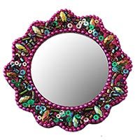 Beaded mirror,