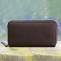 Leather wallet On the Go in Brown India