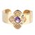 Gold plated amethyst cuff bracelet, 'Blissful Glow' - Gold Plated Sterling Silver Cross Cuff Bracelet from India (image 2a) thumbail