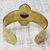 Gold plated amethyst cuff bracelet, 'Blissful Glow' - Gold Plated Sterling Silver Cross Cuff Bracelet from India (image 2e) thumbail