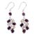 Garnet and citrine dangle earrings, 'Garnet Beauty' - Garnet and Citrine Dangle Earrings 30 Carat from India (image 2a) thumbail