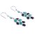Black and green onyx dangle earrings, 'Onyx Beauty' - Black and Green Onyx Dangle Earrings from India (image 2b) thumbail