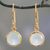 Vermeil chalcedony dangle earrings, 'Elite Discretion' - Gold Vermeil Earrings from India with Chalcedony thumbail